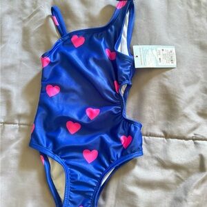Target Blue and Pink Heart Kids Swim One Piece